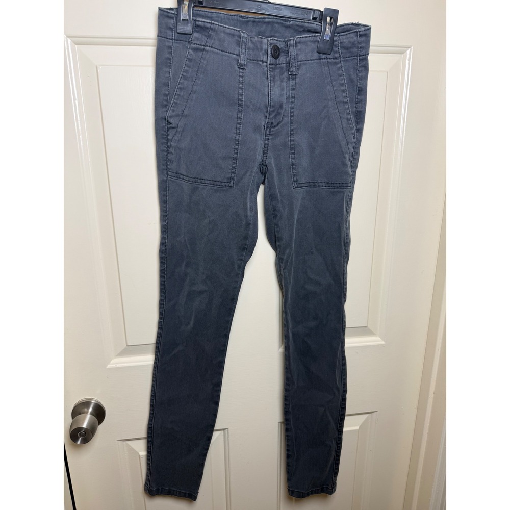 Cabi 3395 Women Charcoal Grey Utility Skinny Pants Cotton Lyocell Blend Size 2